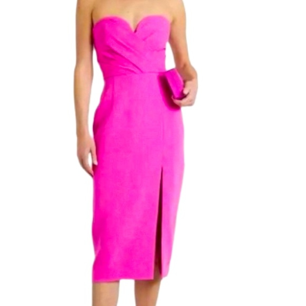 Rebecca Vallance Pink Strapless Dress